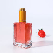 50ml 100ml 150ml Clear square cosmetic container essential oil glass dropper bottle